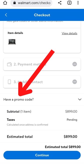 How to Enter a Walmart Promo Code on Mobile