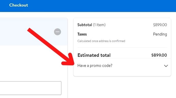 How to Enter a Walmart Promo Code on PC - Step 3